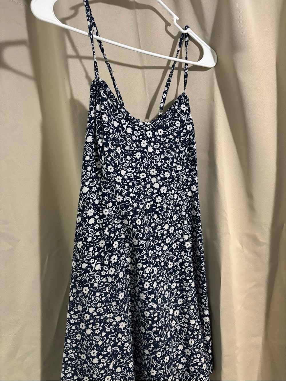 Navy Blue Floral Dress